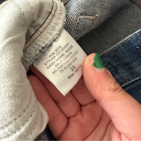 RE/DONE Originals Women's High Rise Ankle Crop Jeans in Rinse Button Fly - Picture 10 of 10